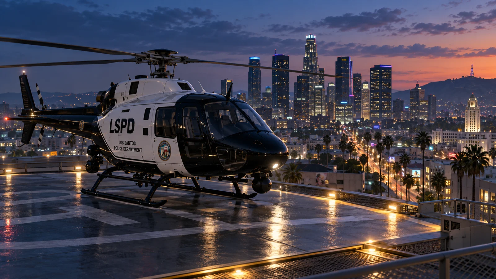 LSPD Air Support über Los Santos